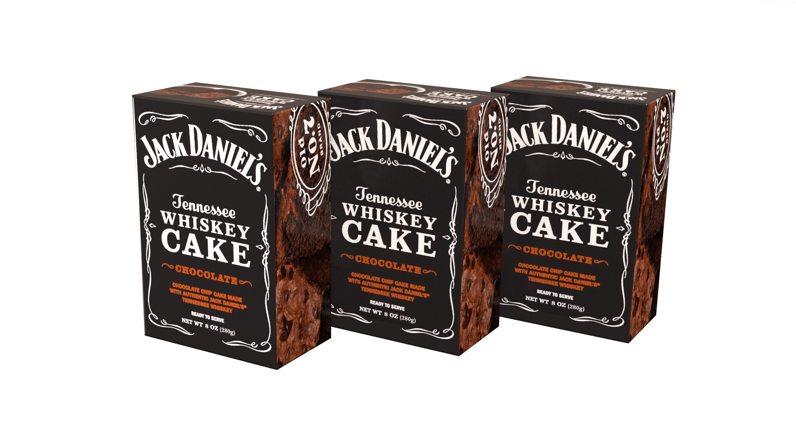 3-Pack of Jack Daniel's Tennessee Whiskey Cake - Chocolate JD308CHO
