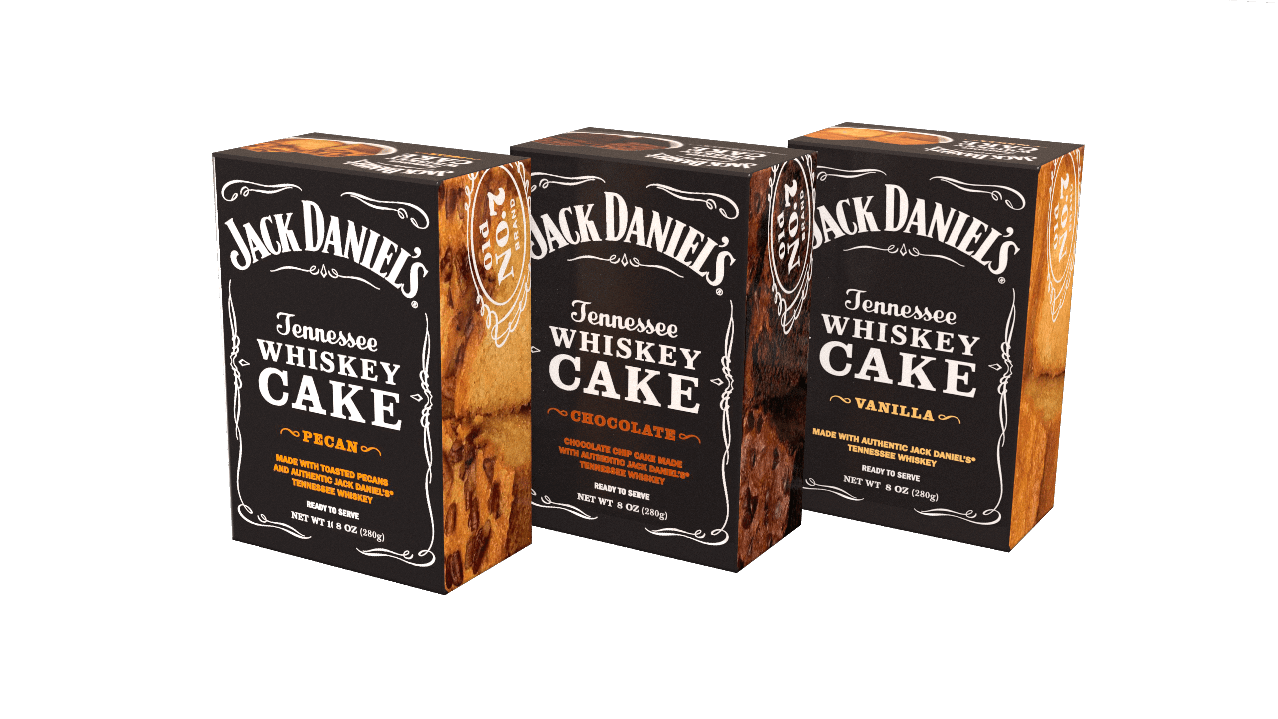 3-Pack of Jack Daniel's Tennessee Whiskey Cake - Variety Pack JD308VAR