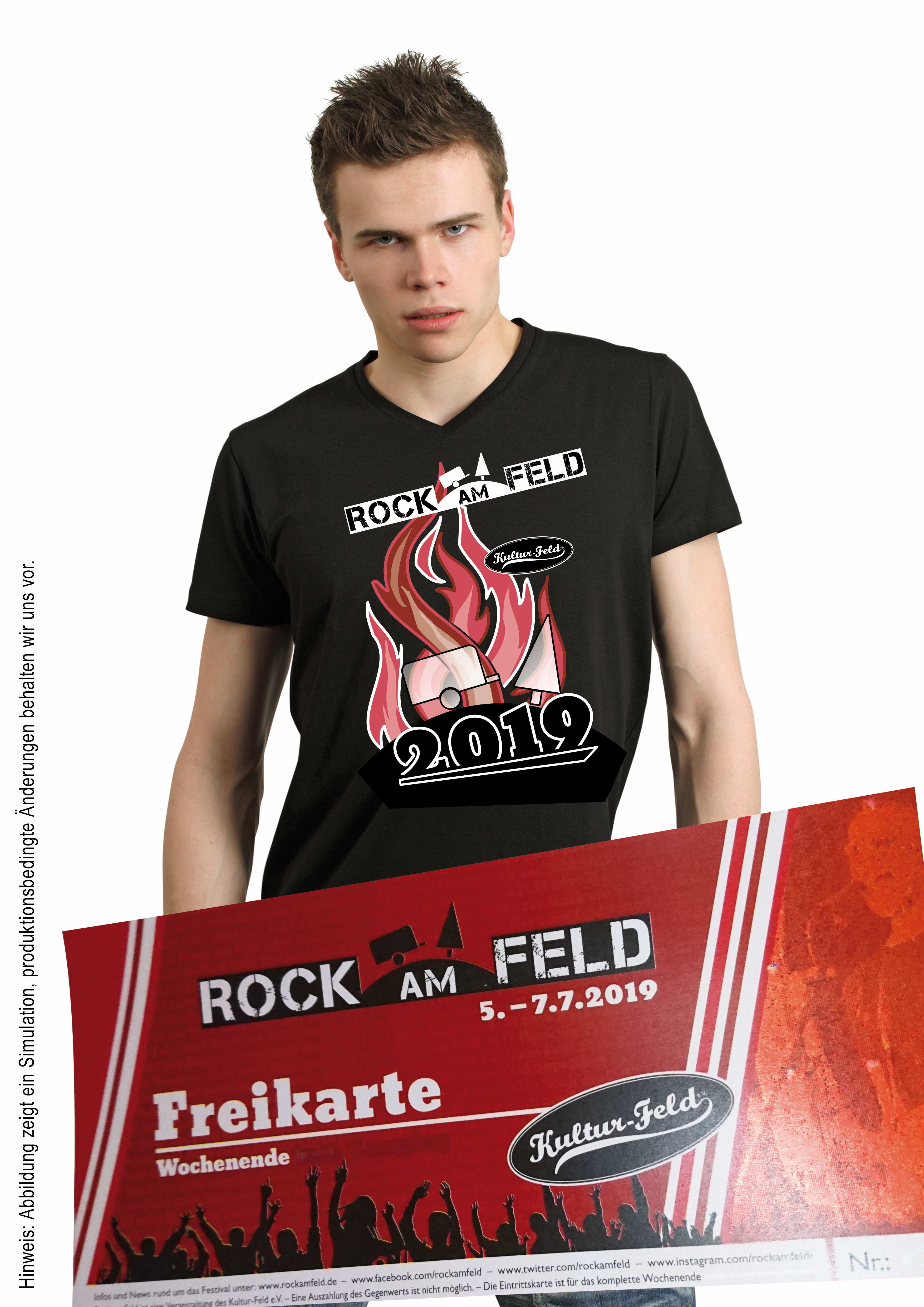 Rock am Feld Shirt + Ticket Wochenende 2019 2019-M-WE