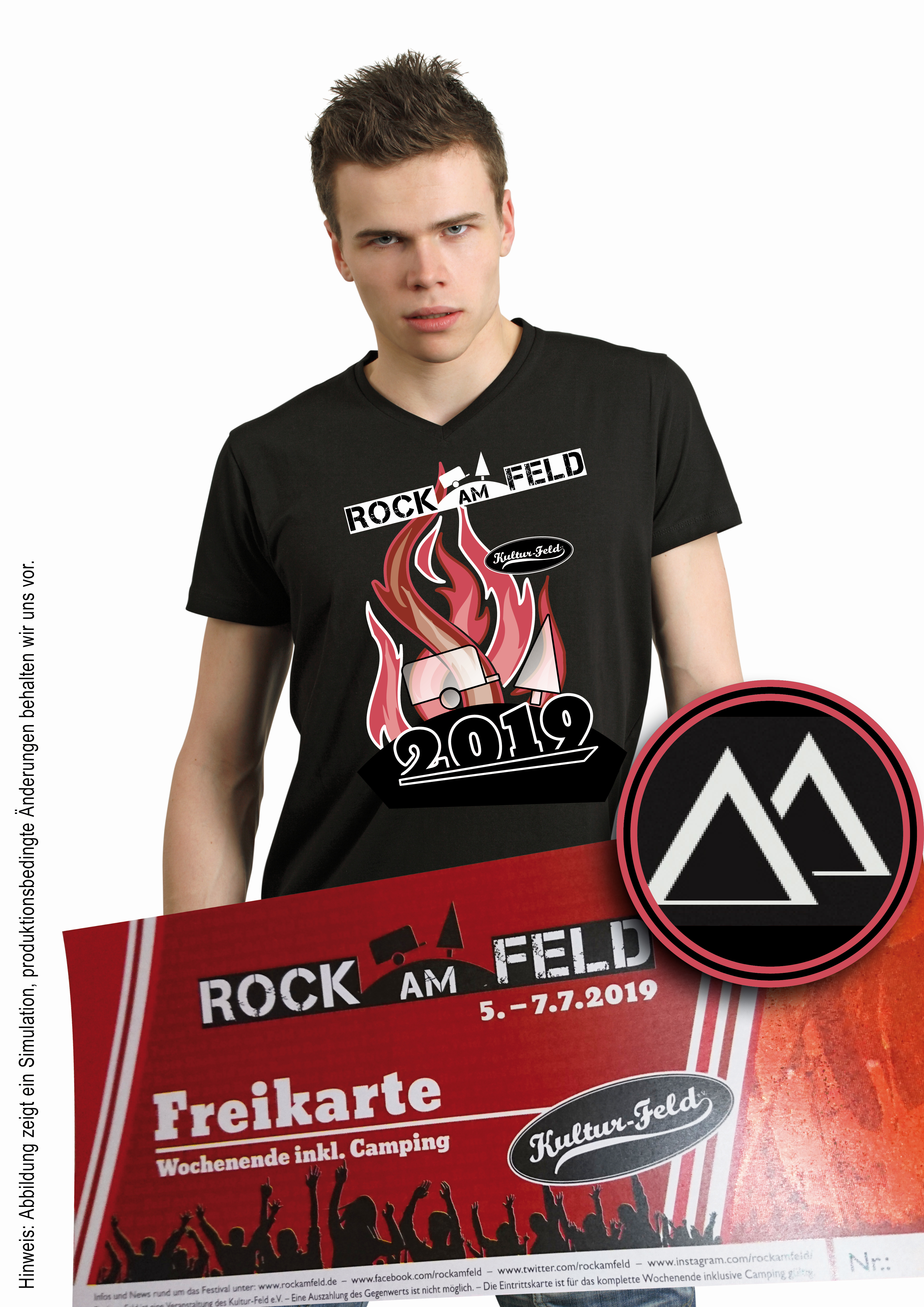 Rock am Feld Shirt + Ticket Wochenende inkl. Camping 2019 2019-M-WEC