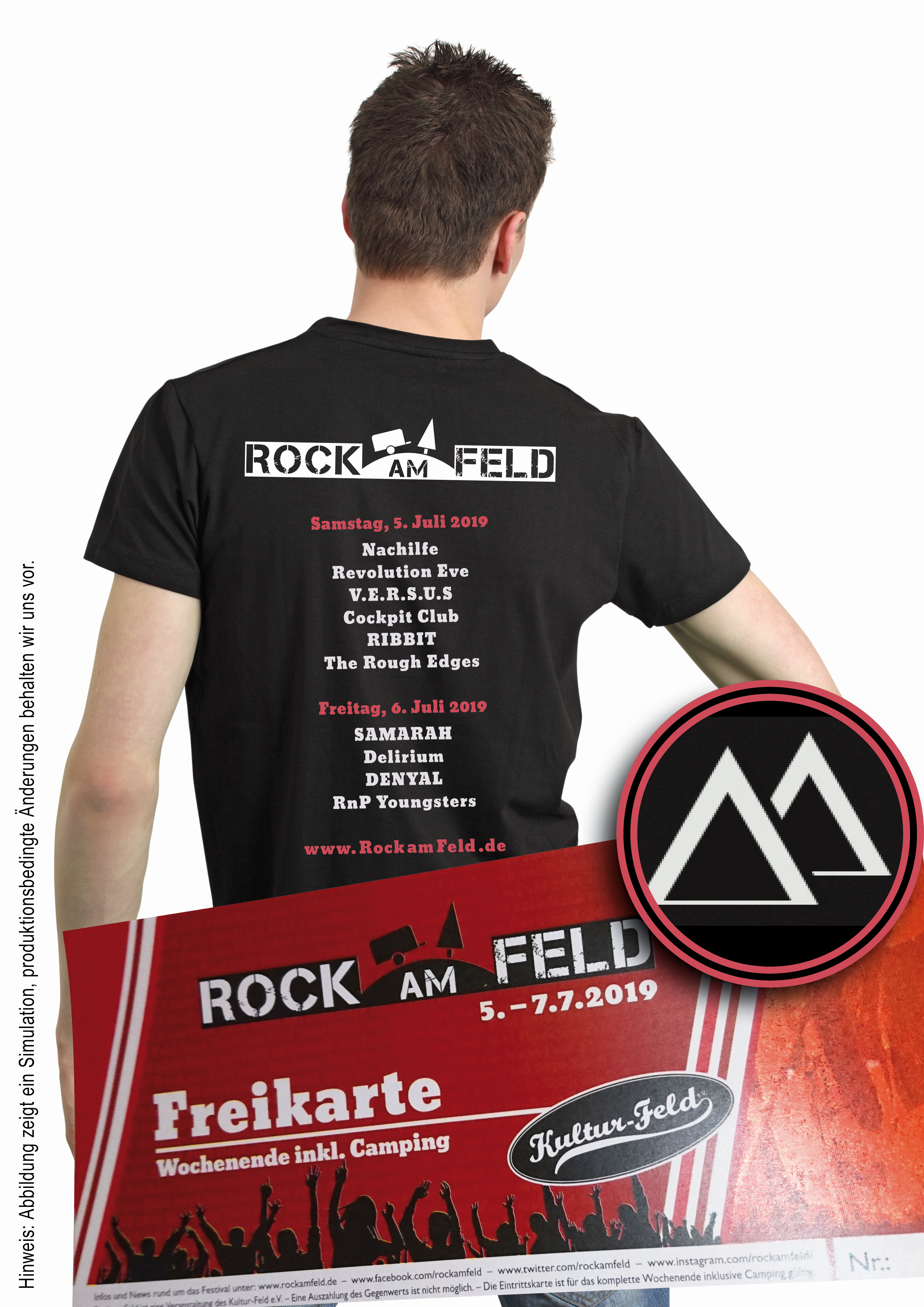 Rock am Feld Shirt + Ticket Wochenende inkl. Camping 2019
