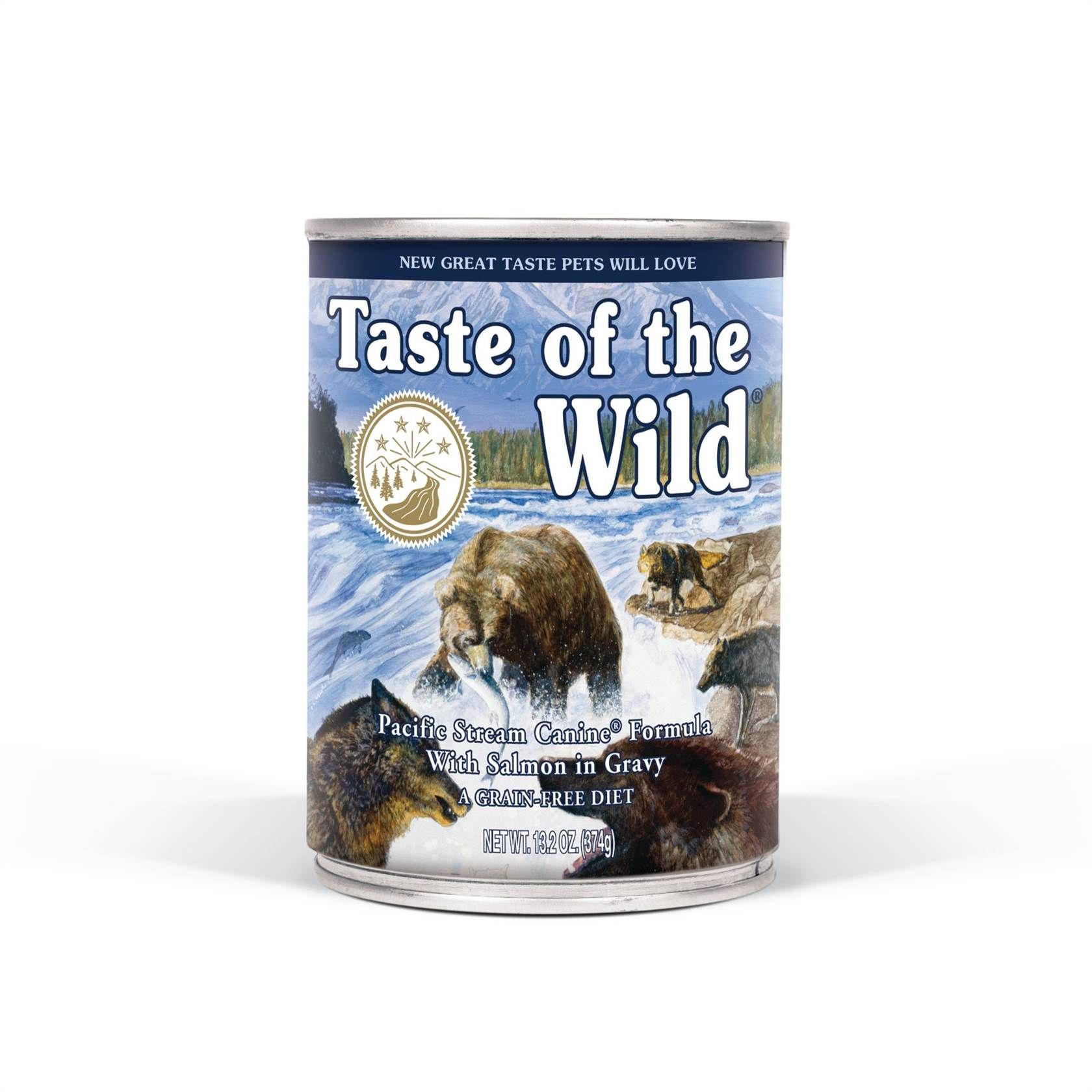 Taste of the Wild Pacific Stream with Salmon in Gravy Formula Canned Dog Food 13.2oz 00020