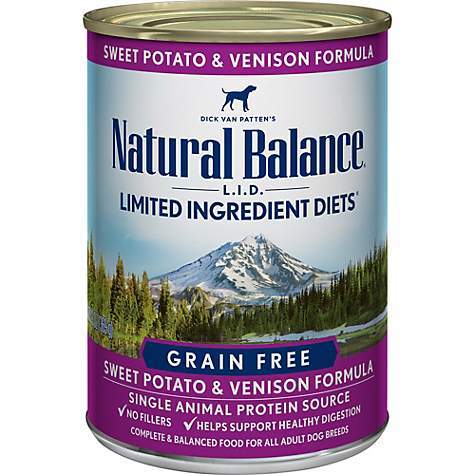 Natural Balance LID with Sweet Potato and Venison Formula Canned Dog Food 13oz 00029