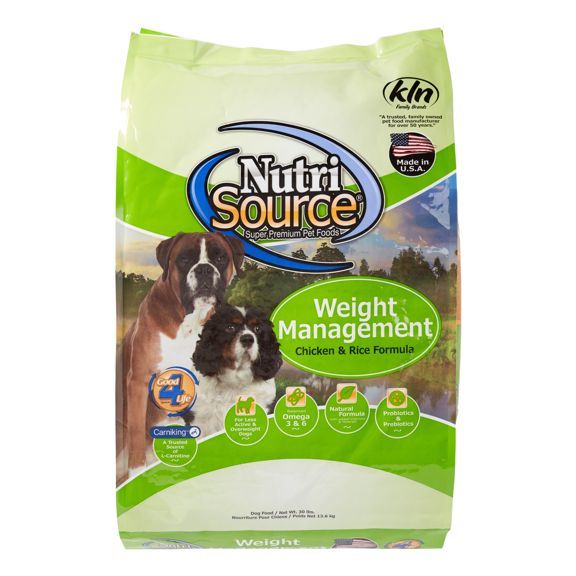 NutriSource Weight Management with Chicken and Chicken Meal Formula Dry Dog Food 6.6lbs 00025