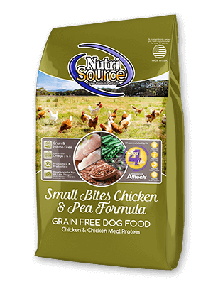 NutriSource Small Bites with Chicken and Pea Formula Dry Dog Food 5lbs 00035