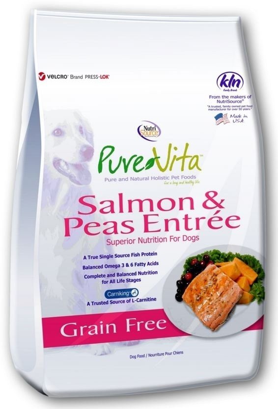 NutriSource Pure Vita with Salmon and Peas Formula Dry Dog Food 5lbs 00038