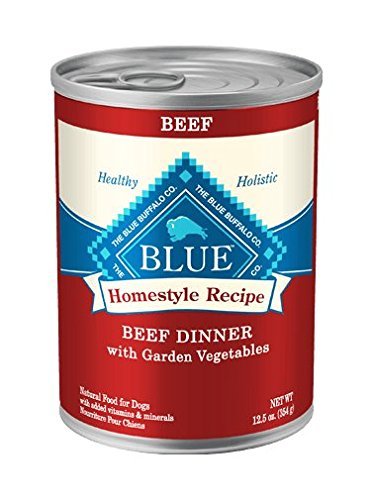 Blue Buffalo Home Style Recipe Beef Dinner with Garden Vegetables Formula Canned Dog Food 12.5oz 00076