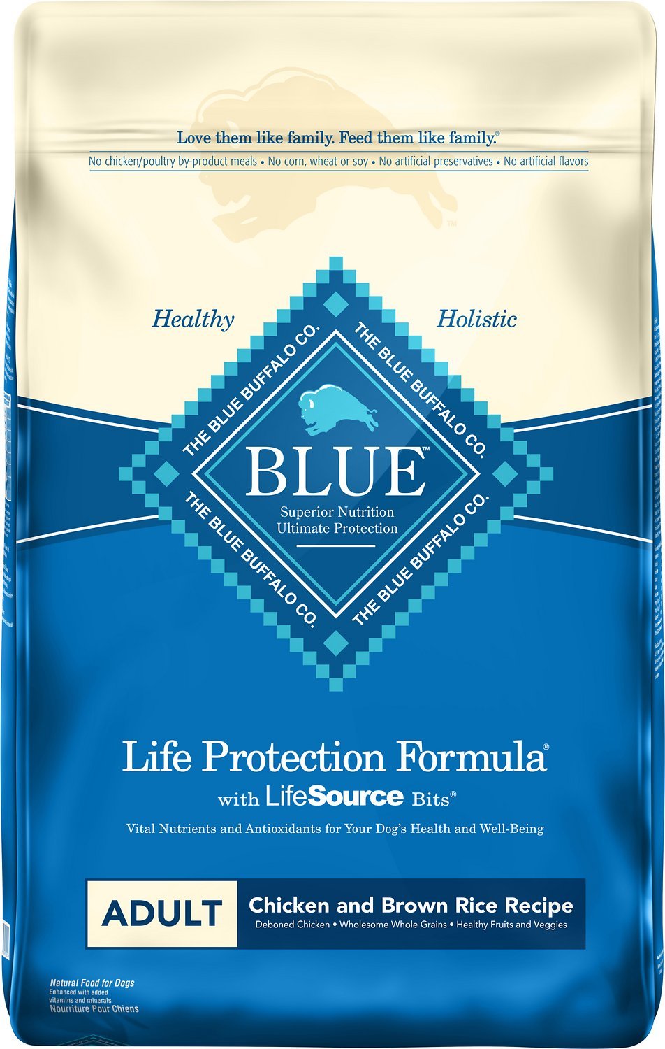 Blue Buffalo Life Protection Formula Adult Chicken and Rice Formula Dry Dog Food 6lbs 00078