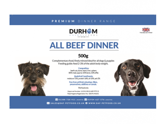 Durham - Beef Dinner - 500g Durham - Beef Dinner - 500g