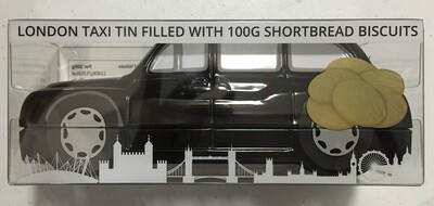 London Taxi Filled With 100g Shortbread Biscuits London Taxi Filled With 100g Shortbread Biscuits