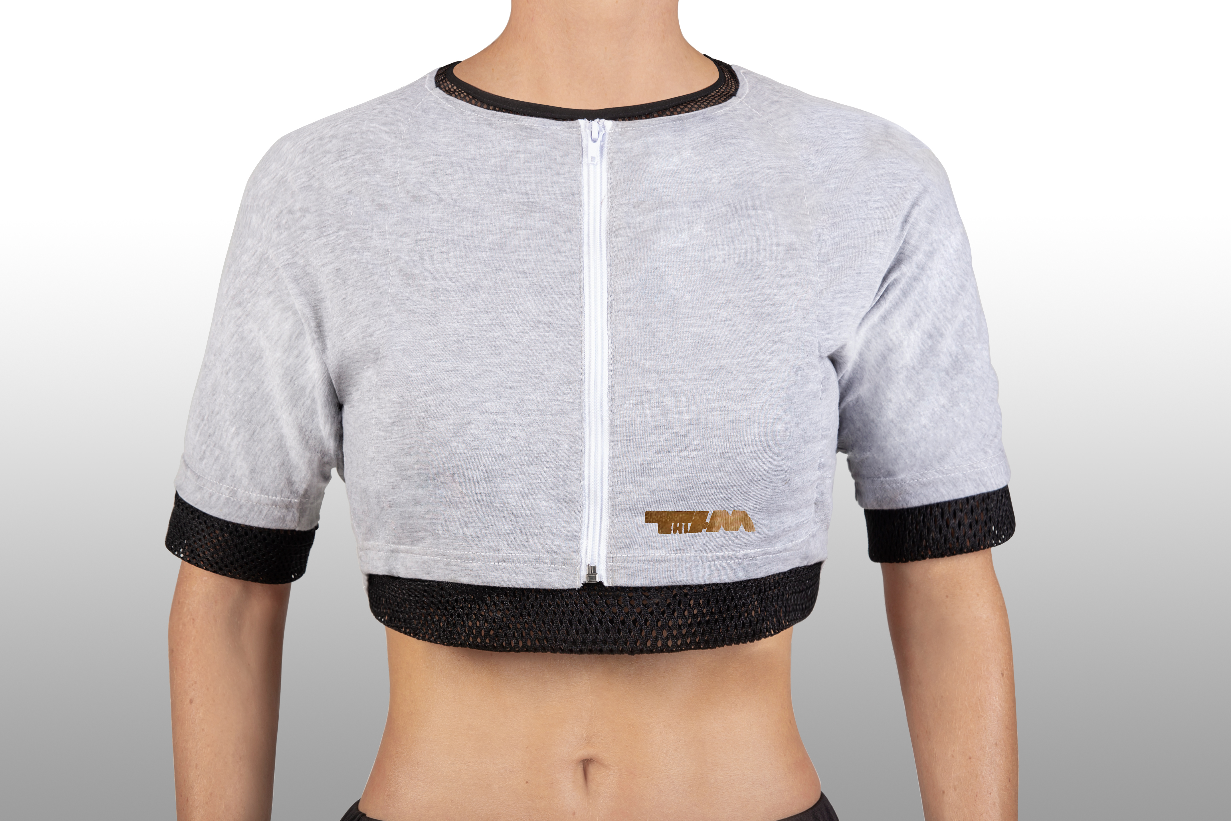 2xME female hoodie light grey 2in1