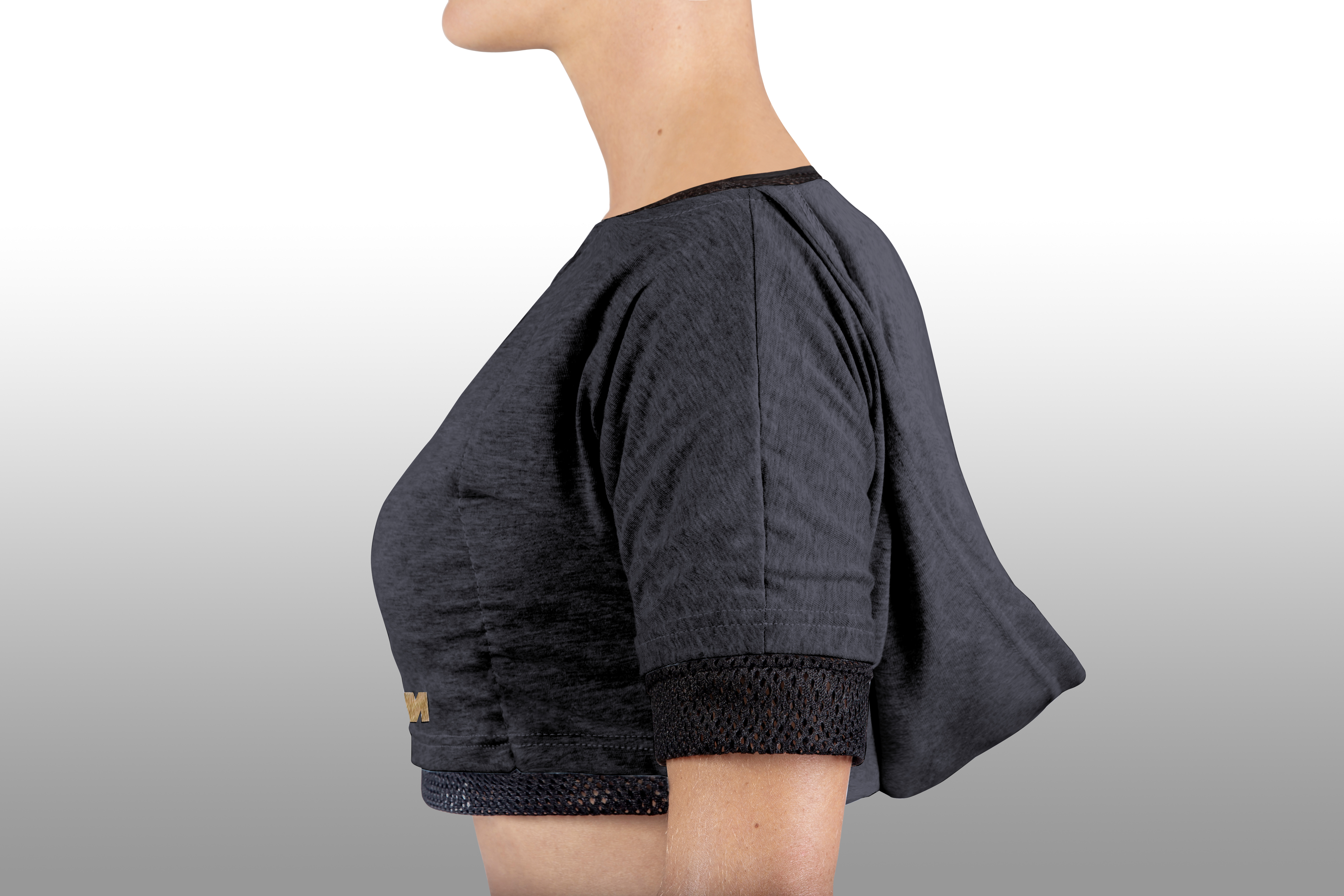 2xME female hoodie anthracite 2in1