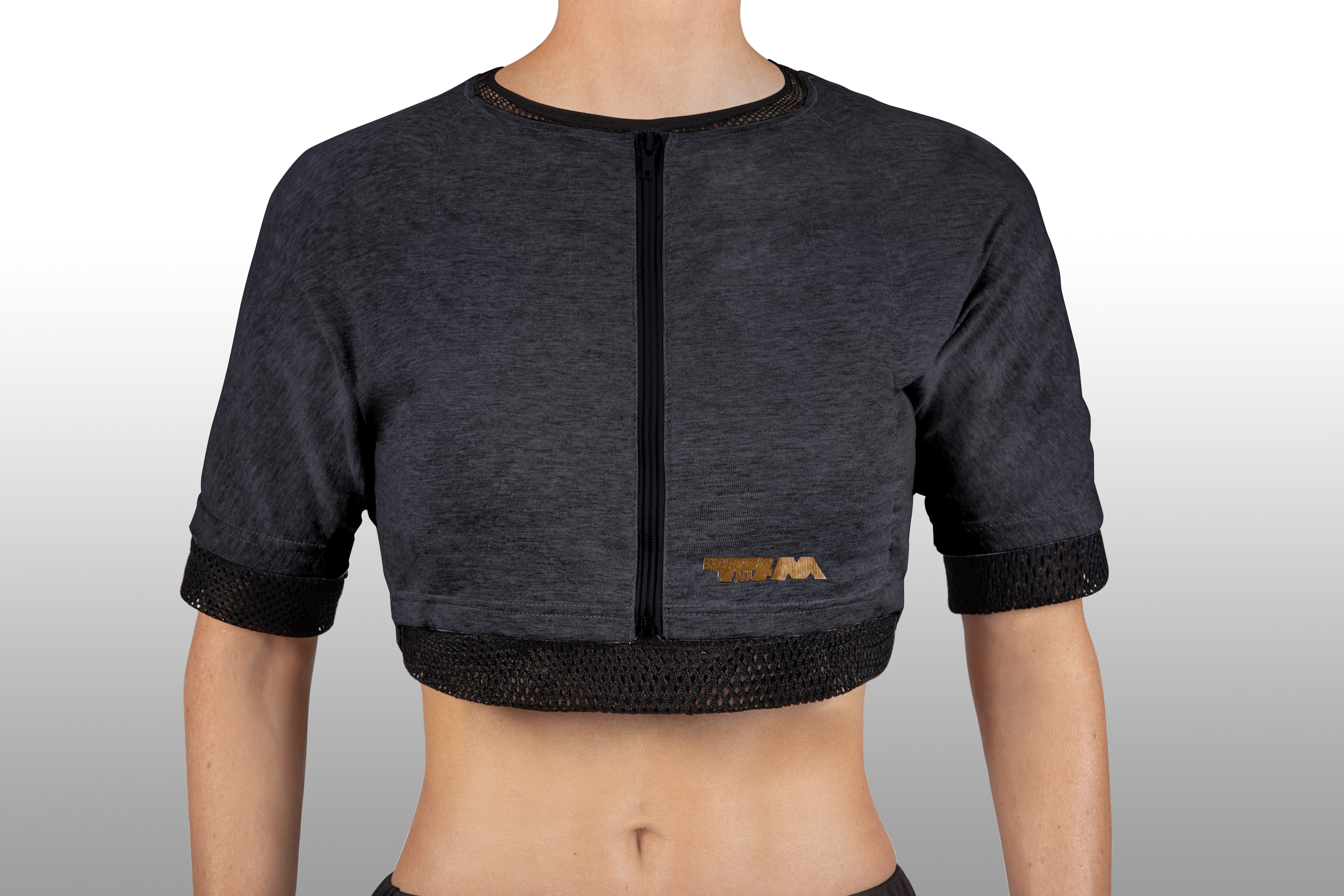 2xME female hoodie anthracite 2in1