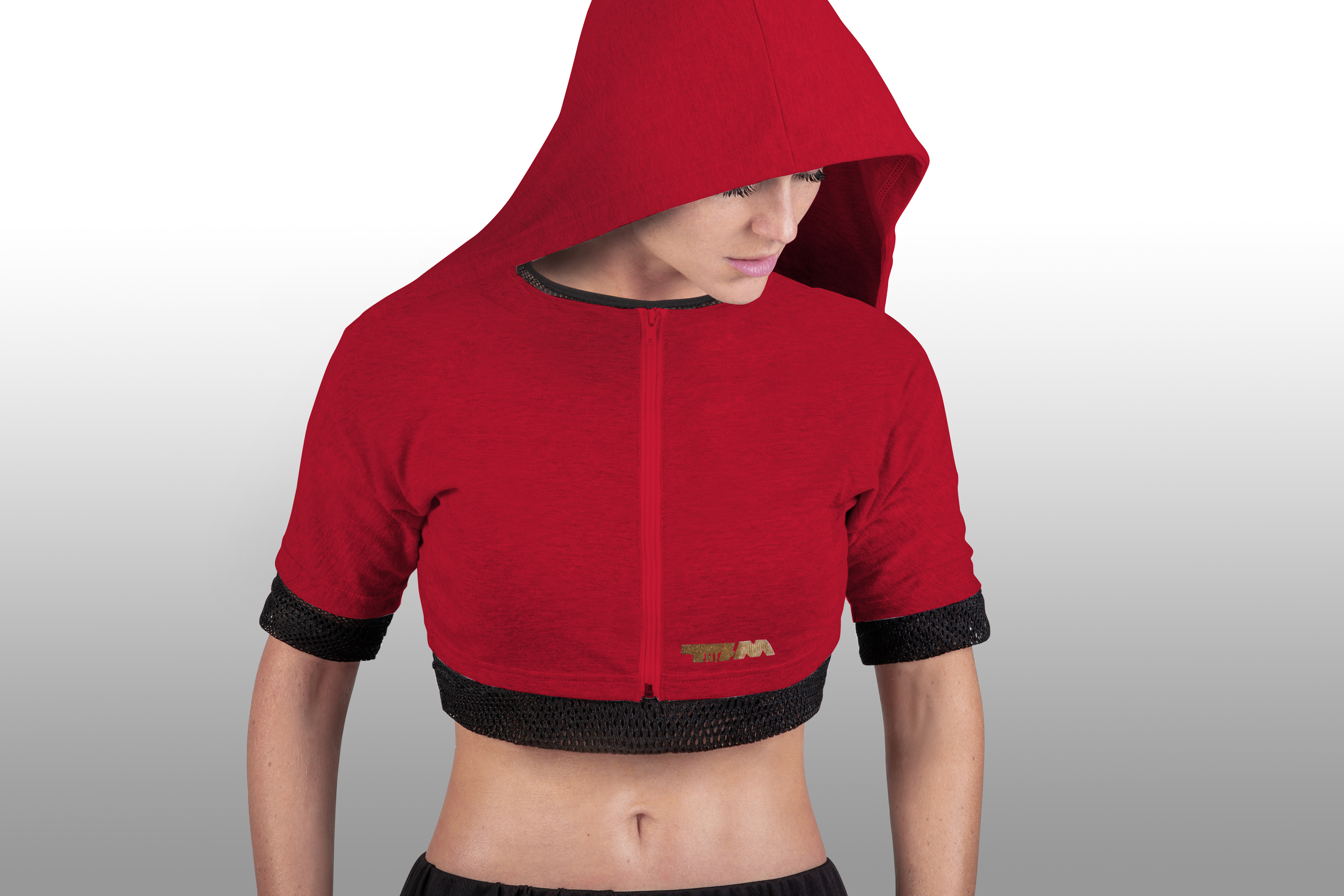 2xME female hoodie red 2in1