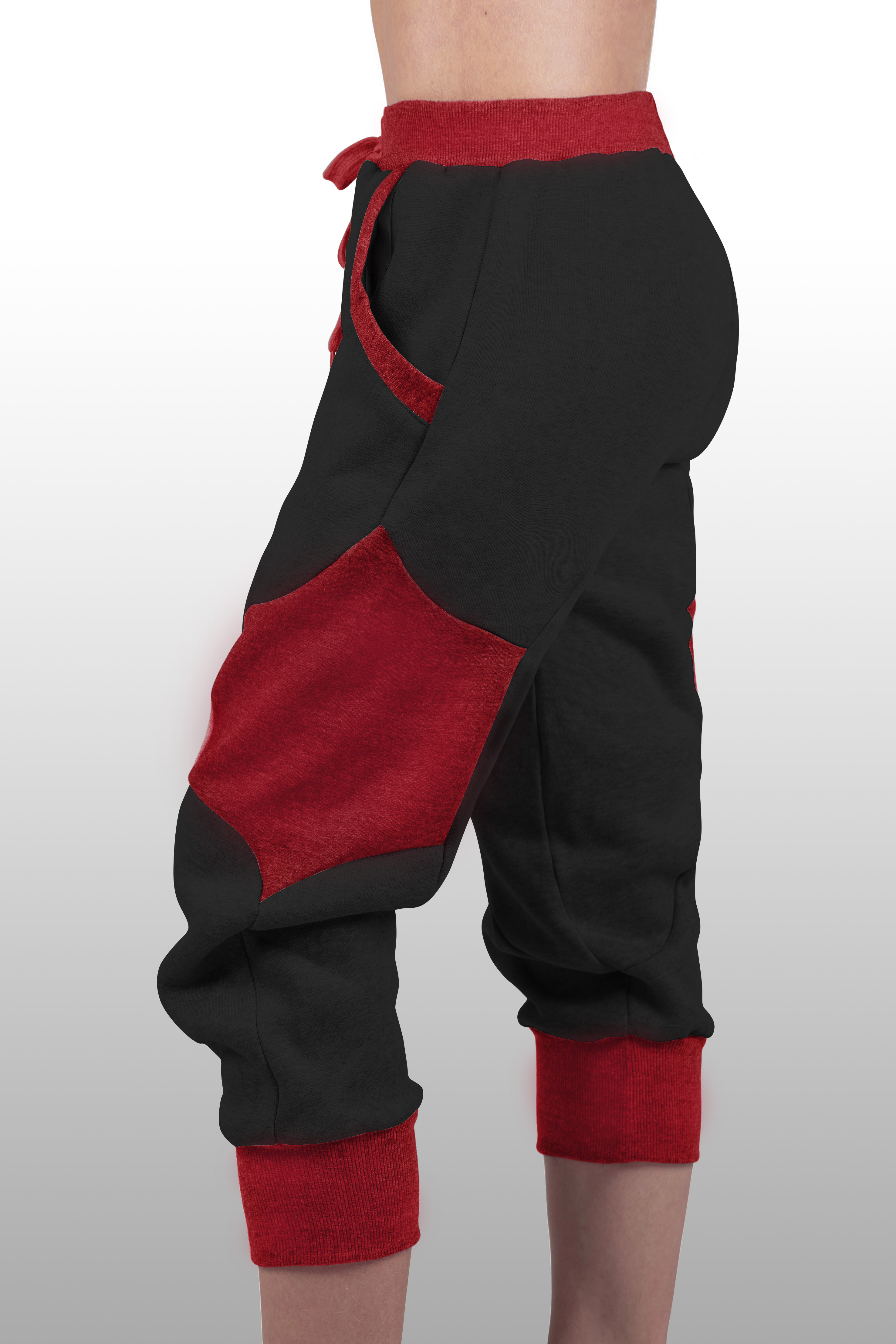 2xME unisex 3/4 pants anthracite red