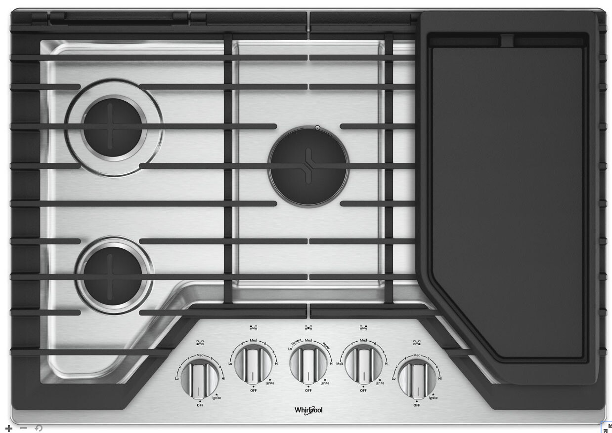 30 Inch Gas Cooktop With Griddle