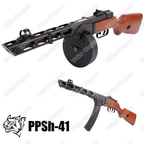 Snow Wolf PPSH - 41 Sub Machine Gun Blow Back AEG AirSoft Rifle With ...