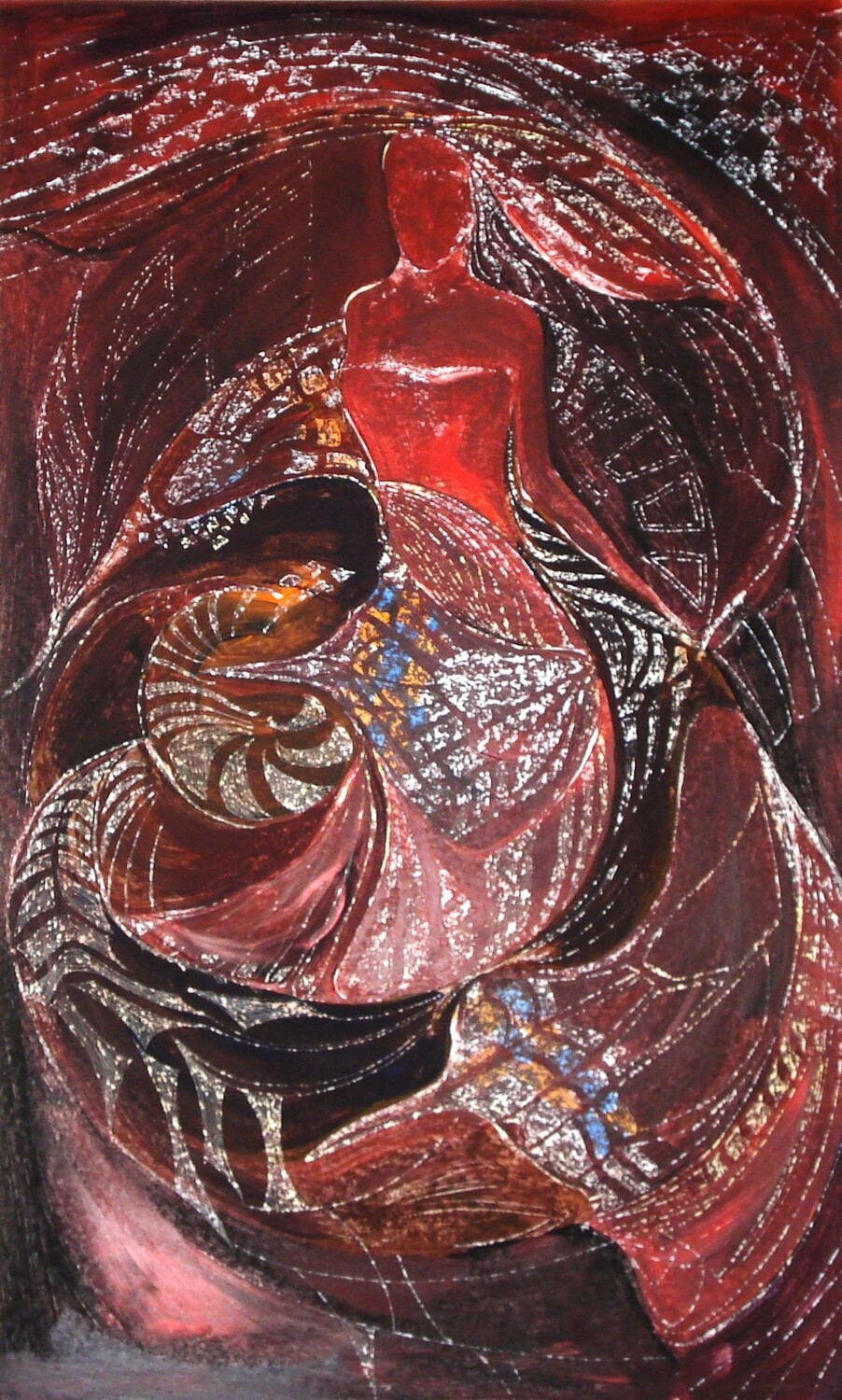 Red Women/butterfly Print Red Women/butterfly Print