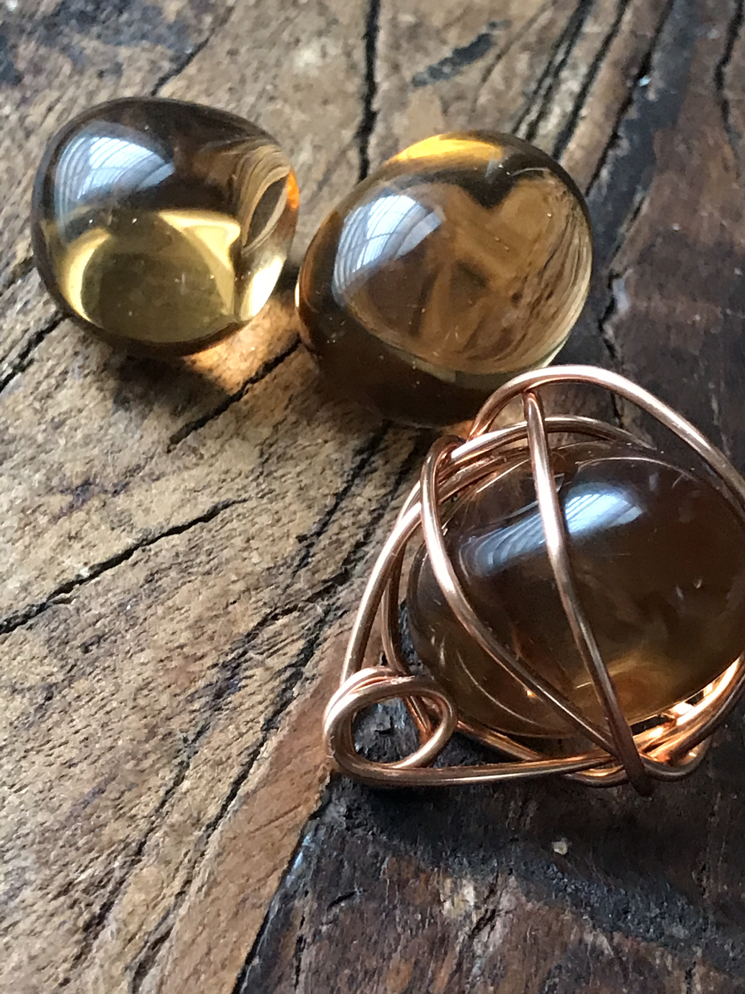 Necklace: Amber Obsidian 00112