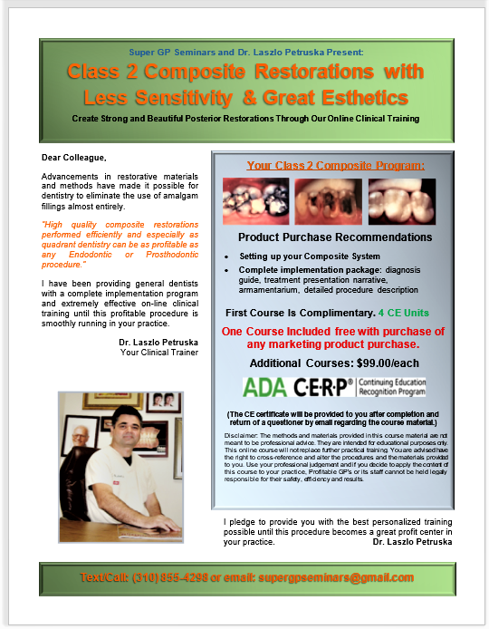Great Class 2 Composites Course (4 CE Units) Great Class 2 Composites Course (4 CE Units)