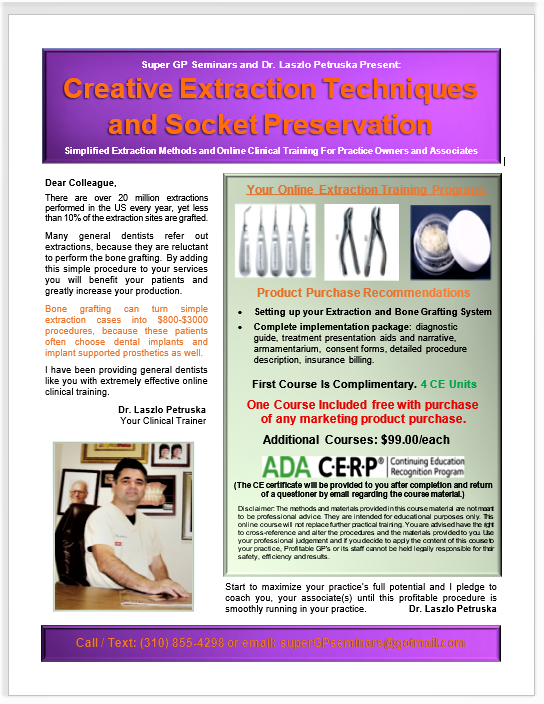Creative Extraction Techniques Course (4CE Units) Creative Extraction Techniques Course (4CE Units)
