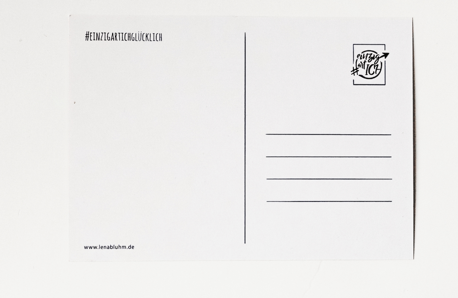Postkarte „EINZIGARTICH“ von LenArt