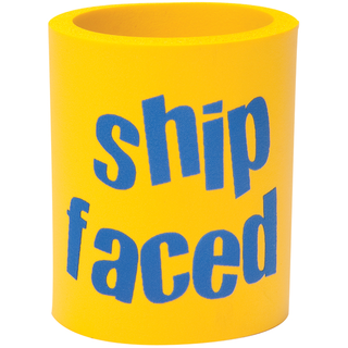 Can Cooler - Shipfaced - Yellow/Blue Can Cooler - Shipfaced - Yellow/Blue
