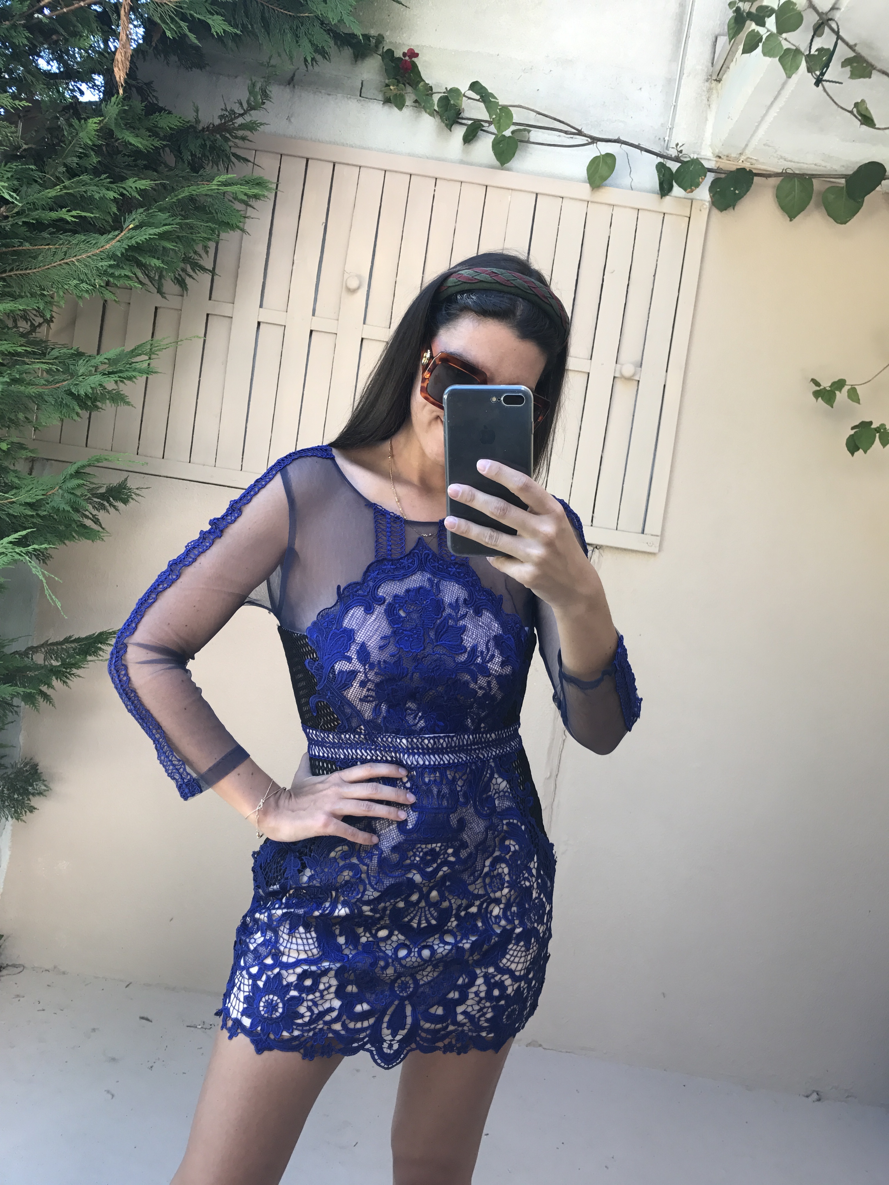 BLUE LACE DRESS
