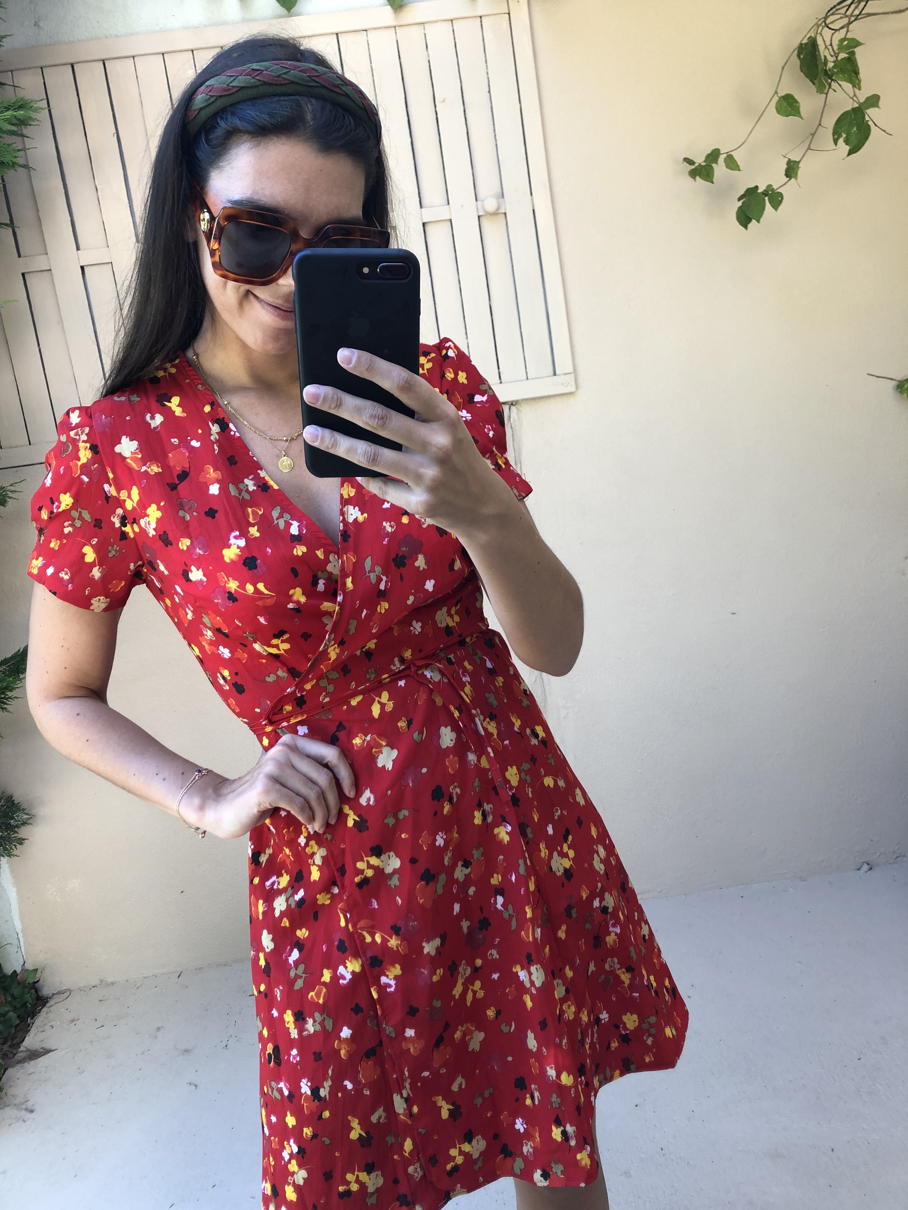 RED WRAP DRESS 00010