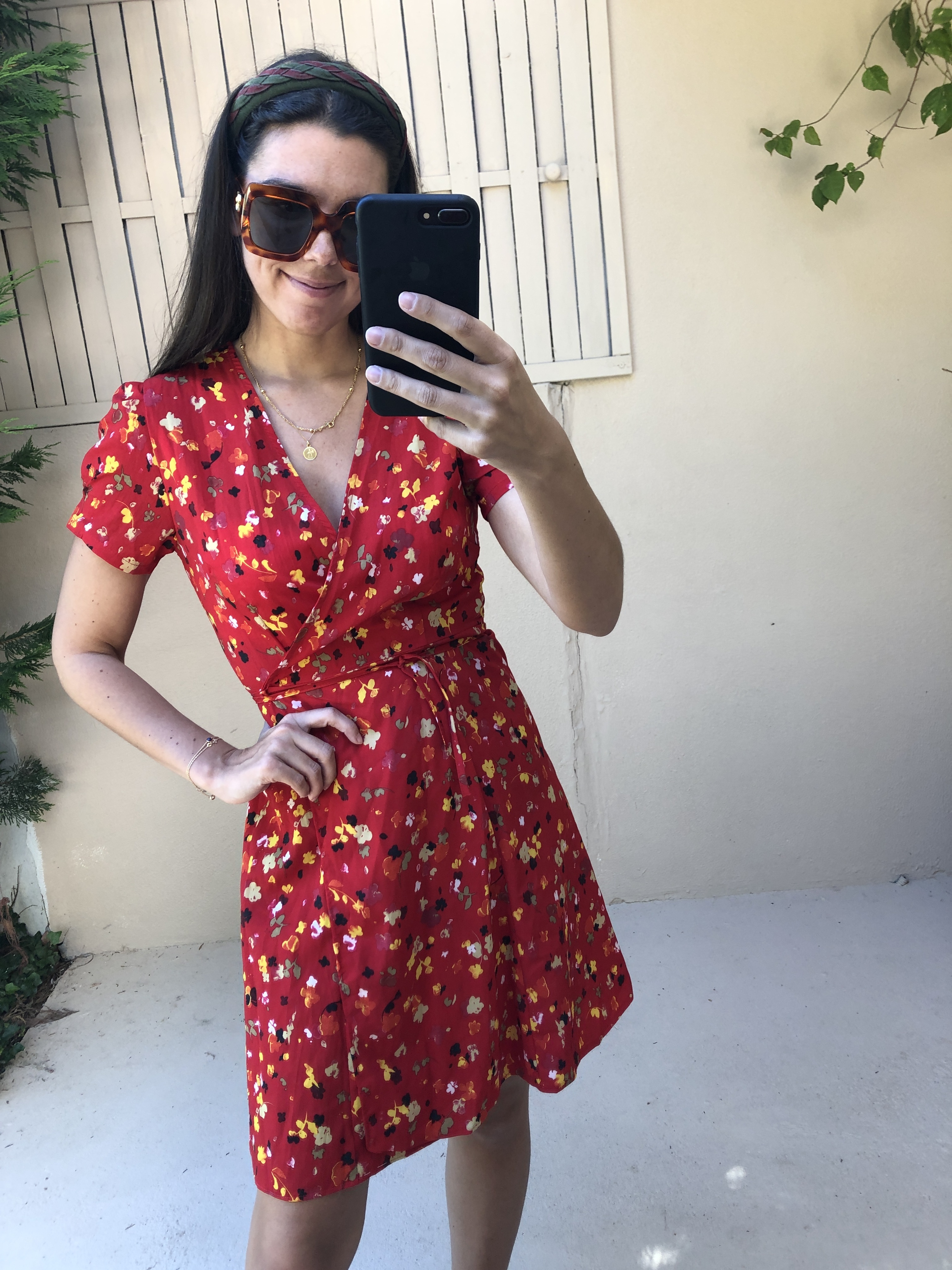 RED WRAP DRESS