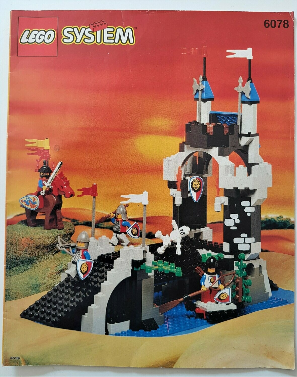 Lego6078 System Bauanleitung Burg Brücke Ungelocht