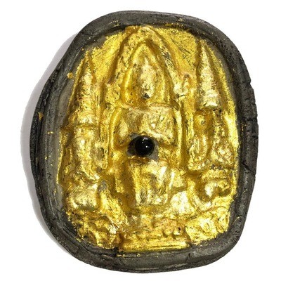 Pra Yord Khun Prohm - Maitreya Buddha - Pim Yai Wicha Khao Or Ongk Kroo - Gold Leaf & Lek Lai Bead inserted - Traimas 2556 BE Edition - Luang Por Prohm - Wat Ban Suan Pra Yord Khun Prohm - Maitreya Buddha - Pim Yai Wicha Khao Or Ongk Kroo - Gold Leaf & Lek Lai Bead inserted - Traimas 2556 BE Edition - Luang Por Prohm - Wat Ban Suan