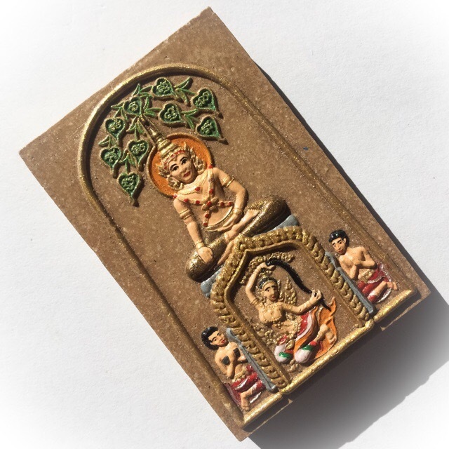 Pra Somdej Prok Po Chana Marn Hand Painted Jumbo Ongk Kroo Amulet with Dharani Earth Goddess - Pure Ittijae and Wan Powders - Ajarn Meng Khun Phaen Pra Somdej Prok Po Chana Marn Hand Painted Jumbo Ongk Kroo Amulet with Dharani Earth Goddess - Pure Ittijae and Wan Powders - Ajarn Meng Khun Phaen