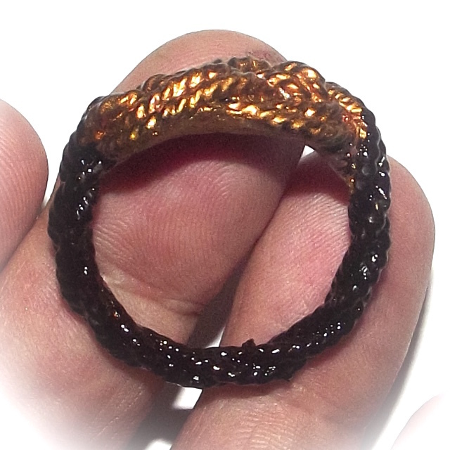 Hwaen Pra Pirod Fiery Warrior Ring of Protection and Power (Large) Stuffed with Sacred Powder + Takrut 3.0 Cm - Luang Por Supoj Hwaen Pra Pirod Fiery Warrior Ring of Protection and Power (Large) Stuffed with Sacred Powder + Takrut 3.0 Cm - Luang Por Supoj