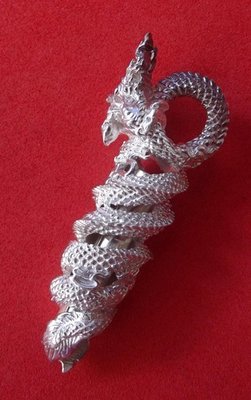 Takrut Nak Giaw - Naga Charm for increasing Riches and Protection from Danger - Nuea Ngern (Solid Silver Masterpiece Version) - Wai Kroo 53 Edition - LP Naen Kampiro - Wat Ban Kaset Thung Sethee Takrut Nak Giaw - Naga Charm for increasing Riches and Protection from Danger - Nuea Ngern (Solid Silver Masterpiece Version) - Wai Kroo 53 Edition - LP Naen Kampiro - Wat Ban Kaset Thung Sethee