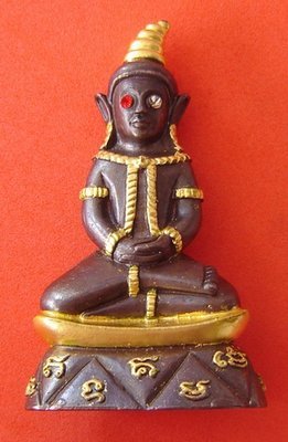 Por Ngang Ta Daeng Jom Sanaeh Bucha statue - Samrit Pid Tong with Takrut and sacred powders - King of Luck Edition - Luang Por Naen Kampiro 2 x 3 Inch Por Ngang Ta Daeng Jom Sanaeh Bucha statue - Samrit Pid Tong with Takrut and sacred powders - King of Luck Edition - Luang Por Naen Kampiro 2 x 3 Inch