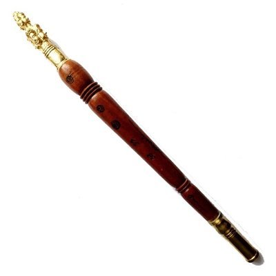 Kata Sri Maha Prohm (Brahma Wand) - Nuea Mai Saksit - Magic Wand made from Holy Wood - Luang Por Prohm (Khao Or Master) 12 Inches Long - Wat Ban Suan 2555 BE Kata Sri Maha Prohm (Brahma Wand) - Nuea Mai Saksit - Magic Wand made from Holy Wood - Luang Por Prohm (Khao Or Master) 12 Inches Long - Wat Ban Suan 2555 BE