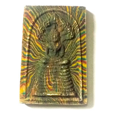 Pra Somdej Nakprok Gao Chan 91st Birthday Edition Amulet - Rainbow Powders Buddha Amulet on 9 Tiered Naga Throne 1 Takrut - Luang Por Pae Wat Pikul Tong Pra Somdej Nakprok Gao Chan 91st Birthday Edition Amulet - Rainbow Powders Buddha Amulet on 9 Tiered Naga Throne 1 Takrut - Luang Por Pae Wat Pikul Tong