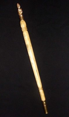 Kata Sri Maha Prohm (Brahma Wand) - Nuea Mai Saksit - Magic Wand made from Holy Wood - Luang Por Prohm (Khao Or Master) 14 Inches Long - Wat Ban Suan 2555 BE Kata Sri Maha Prohm (Brahma Wand) - Nuea Mai Saksit - Magic Wand made from Holy Wood - Luang Por Prohm (Khao Or Master) 14 Inches Long - Wat Ban Suan 2555 BE