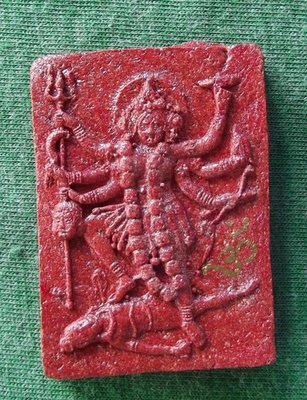 Jao Mae Kali (Wrathful Kali Goddess) - Nuea Pong Daeng Maha Sanaeh Fang Takrut Ngern Jarn Mer (red sacred powders with silver Takrut and hand inscription) - Ajarn Taep Pongsawadarn Jao Mae Kali (Wrathful Kali Goddess) - Nuea Pong Daeng Maha Sanaeh Fang Takrut Ngern Jarn Mer (red sacred powders with silver Takrut and hand inscription) - Ajarn Taep Pongsawadarn