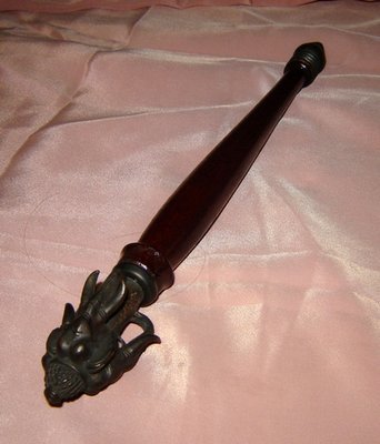 Mai Kroo Ayaraprot (triple Elephant head Wand) 11 Inches long 2545 BE - Luang Por Tong Dam Intawaso (Extremely rare Masterpiece for Adept Mages!) price includes FREE ems postage Worldwide Mai Kroo Ayaraprot (triple Elephant head Wand) 11 Inches long 2545 BE - Luang Por Tong Dam Intawaso (Extremely rare Masterpiece for Adept Mages!) price includes FREE ems postage Worldwide