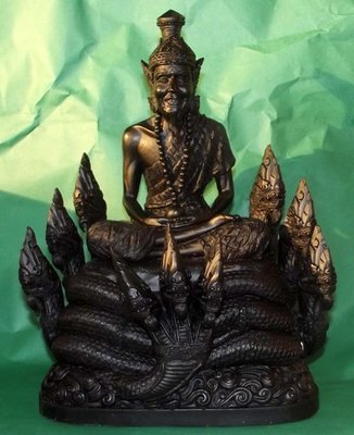 Pra Ruesi Nang Ballang Paya Nak (Ruesi on 9 Head Naga Throne) - 8 x 10 Inch - Sacred Resins with Magical Minerals - Luang Phu Nong Tammachodto - 'Traimas 2553 BE' Edition -Wat Wang Sri Tong Pra Ruesi Nang Ballang Paya Nak (Ruesi on 9 Head Naga Throne) - 8 x 10 Inch - Sacred Resins with Magical Minerals - Luang Phu Nong Tammachodto - 'Traimas 2553 BE' Edition -Wat Wang Sri Tong