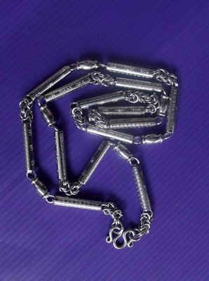 Stainless Steel Neck Chain for Amulets - thick gauge with Square Spirals & Lucky Blessing Inscription - from 1 to 5 amulets attachable 27 Inches long - price includes postage Stainless Steel Neck Chain for Amulets - thick gauge with Square Spirals & Lucky Blessing Inscription - from 1 to 5 amulets attachable 27 Inches long - price includes postage