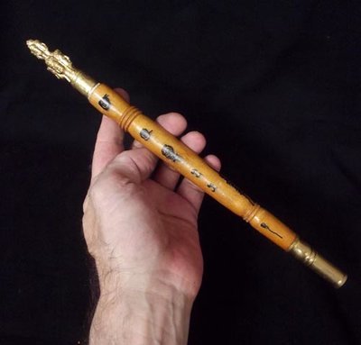 Kata Sri Maha Prohm (Brahma Wand) - Nuea Mai Saksit - Magic Wand made from Holy Wood - Luang Por Prohm (Khao Or Master) 12 Inches Long - Wat Ban Suan 2555 BE Kata Sri Maha Prohm (Brahma Wand) - Nuea Mai Saksit - Magic Wand made from Holy Wood - Luang Por Prohm (Khao Or Master) 12 Inches Long - Wat Ban Suan 2555 BE