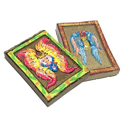 Taep Jamlaeng Gaew Sariga Shiva-Kali with Crystal Celestial Magpie Pink Butterfly Blue Magpie 2554 BE Lunar Eclipse Ceremony Only 300 Made Kroo Ba Krissana Taep Jamlaeng Gaew Sariga Shiva-Kali with Crystal Celestial Magpie Pink Butterfly Blue Magpie 2554 BE Lunar Eclipse Ceremony Only 300 Made Kroo Ba Krissana