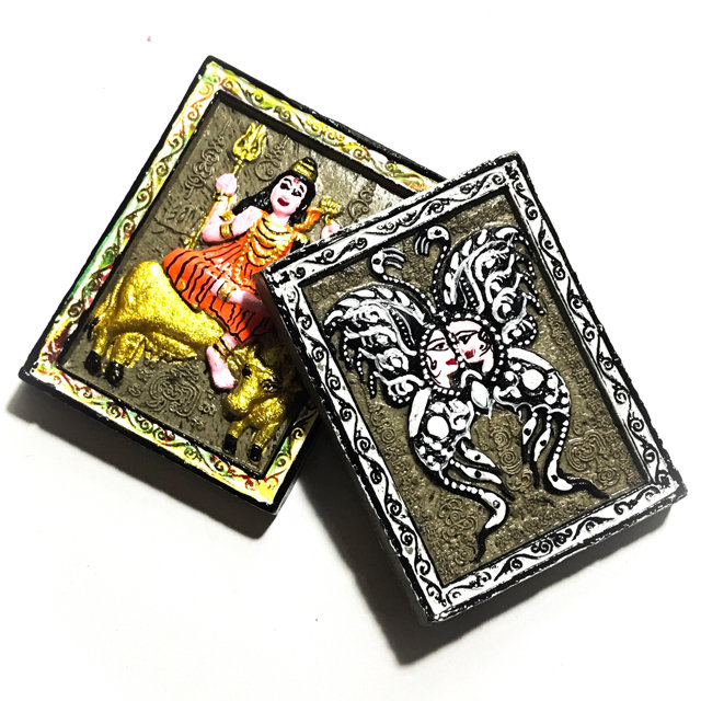 Pra Isworn Maha Taep Jamlaeng 2549 Be Black White King Butterfly Orange Robed Shiva Kroo Ba Krissana