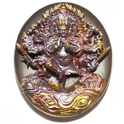 Rian Pra Tanabodee Maha Sethee Champol - Nuea Bronze Phiw Fai Pragay Rung - Vaisaravana Vajrayana Deity of Wealth Blessed at Borobudur Indonesia Rian Pra Tanabodee Maha Sethee Champol - Nuea Bronze Phiw Fai Pragay Rung - Vaisaravana Vajrayana Deity of Wealth Blessed at Borobudur Indonesia