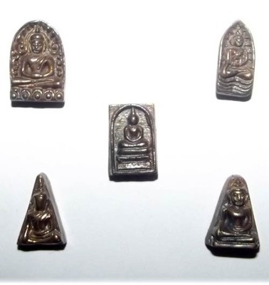 5 Amulet Benjapakee Gammagarn Miniature Collector Set - Sethee Nang Paya 2556 BE Edition - Wat Nang Paya - free with casings for orders over 750$ 5 Amulet Benjapakee Gammagarn Miniature Collector Set - Sethee Nang Paya 2556 BE Edition - Wat Nang Paya - free with casings for orders over 750$