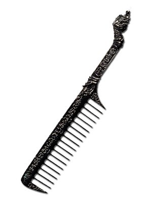 Hwee Maha Mongkol (Large 12 Cm) Money Comb of Great Blessings with Naga Head Handle - Sadta Loha Phiw Dam (7 Sacred Metals Black Coated) - Luang Phu Maha Kam Daeng - Sadta Mongkol Edition 2555 BE Hwee Maha Mongkol (Large 12 Cm) Money Comb of Great Blessings with Naga Head Handle - Sadta Loha Phiw Dam (7 Sacred Metals Black Coated) - Luang Phu Maha Kam Daeng - Sadta Mongkol Edition 2555 BE