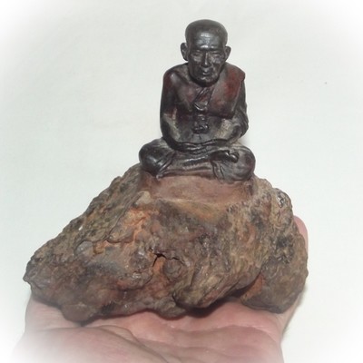 Luang Por Tuad sitting on Lek Lai Adamantine substance - Bucha Statue 4.5 x 5 x 3.5 Inches - Blessed by Luang Phu Khai, Luang Por Prohm, and other Khao or Master Monks Luang Por Tuad sitting on Lek Lai Adamantine substance - Bucha Statue 4.5 x 5 x 3.5 Inches - Blessed by Luang Phu Khai, Luang Por Prohm, and other Khao or Master Monks